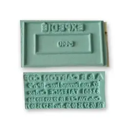 Rubberplaat alleen - 1 regel 