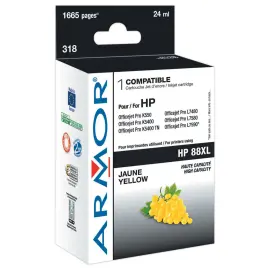 Inktcartridge ARMOR geel compatibel met HP 88 