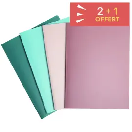2 documentbeschermers 60 pagina's SKANDI + 1 gratis - Willekeurige kleur 
