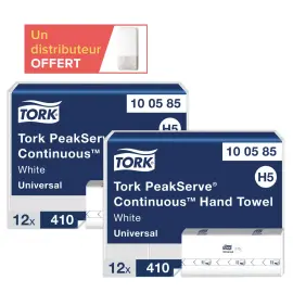 24 pakjes (2 dozen van 12) Tork PeakServe H5 + 1 H5 dispenser gratis erbij 