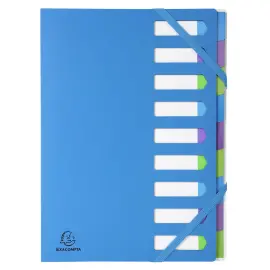 Harmonikaverdeler 9 compartimenten Campus NEON - A4 - Blauw - Exacompta 