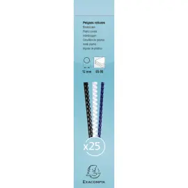 Doos25 plast.inbindruggen 12mm A4 zwart 