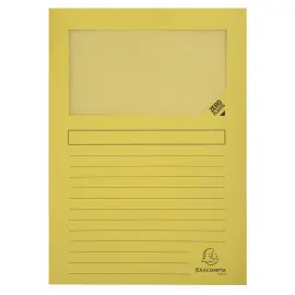 Pak van 25 Forever&reg; 120 g/m&sup2; venstermappen - 22 x 31 cm - Geel - Exacompta 