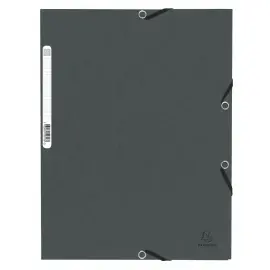 Elastomap glanskarton 355 3 klep grijs 