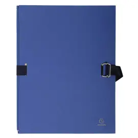 Map uitrekbare rug papier donkerblauw 