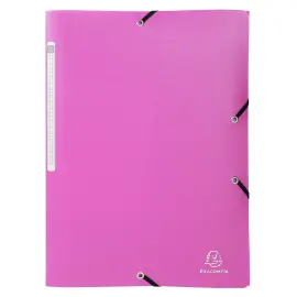 Elastomap 3klep A4 PP 0,5mm OPAK roze 