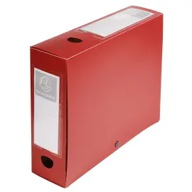 Klasseerdoos PP opaak rug 80mm rood 