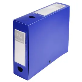 Klasseerdoos PP opaak rug 80mm do-blauw 
