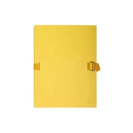 Map uitrekbare rug+klep papier  geel 