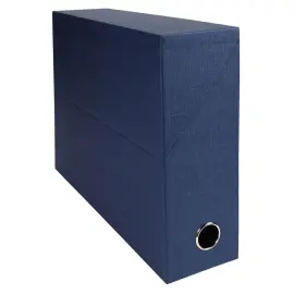 Overdrachtdoos Rug 90 mm geschept papier - Donkerblauw - Exacompta 