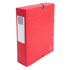 Klasseerdoos glansk. rug 80mm  A4 rood 