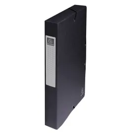 Klasseerdoos glansk. rug 40mm  A4 zwart 