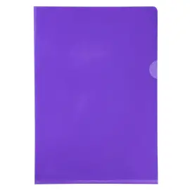 Zakje van 10 hoesjes met gladde PVC-hoek, hoge sterkte 13/100e - A4 - Paars - Exacompta 