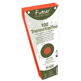 Pak van 100 effen trapeziumvormige perforatie-tabbladen Forever - 105 x 240 mm - Oranje - Exacompta 