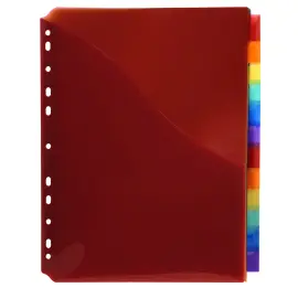 Tabbladen PP A4+ L-map + etiket 12 tabs 
