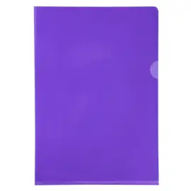 Kartonnen doos met 100 hoesjes, gladde PVC-hoek, hoge weerstand 13/100e - A4 - Paars - Exacompta 