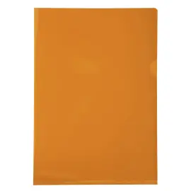 Kartonnen doos met 100 hoesjes, glad PVC-hoek, hoge weerstand 13/100e - A4 - Oranje - Exacompta 