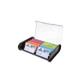 Bestand voor visitekaartjes Topline - 60 x 245 x 180 mm - Zwart/arlequin - Exacompta 