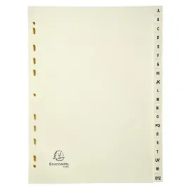 Tabbladen karton 155g  20 tabs A-Z ivoor 