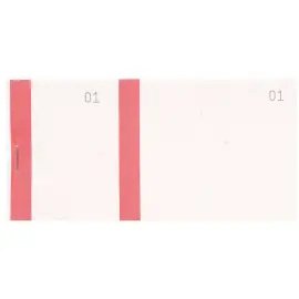 Verkopersblok met gekleurde strook 100 blaadjes met dubbele nummering - Formaat 6,6 x 13,5 cm - Rood - Exacompta 