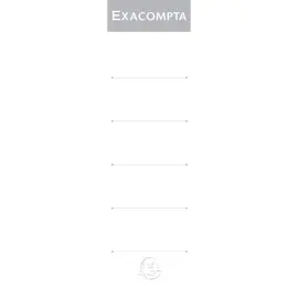 Pak van 10 etiketten voor hefboomordner rug van 70 mm - Wit - Exacompta 