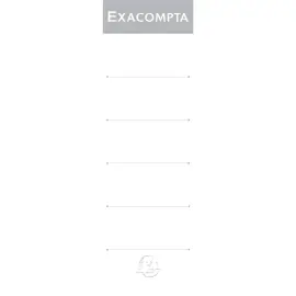 Pak van 10 etiketten voor hefboomordner rug van 80 mm - Wit - Exacompta 
