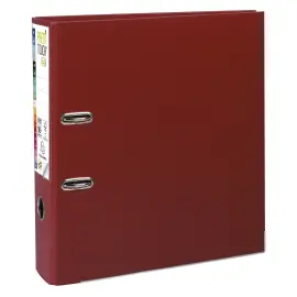 Ordner met hefboom Prem'Touch binnen- en buitenkant in polypropyleen - Rug 80 mm - Max. A4 - Bordeaux - Exacompta 