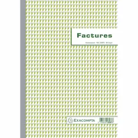 Meerdere facturen met btw-vermelding 29,7 x 21 cm 50 vellen zelfkopi&euml;rend - Exacompta 