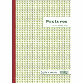 Meerdere facturen met vermelding van BTW 29,7 x 21 cm 50 vellen drielaags zelfkopi&euml;rend - Exacompta 
