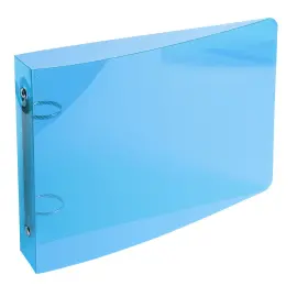 Ringmap voor fiches 100 x 150 2 ringen 25 mm polypropyleen Crystal colours - Assortimentele kleuren - Exacompta 