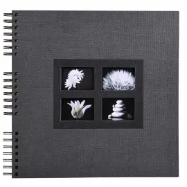 Spiraal fotoboek 60 zwarte pagina's Passion - 32 x 32 cm - Zwart - Exacompta 
