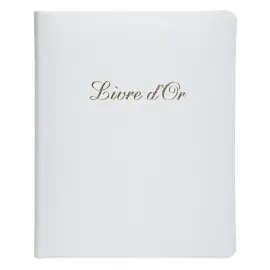 Gastenboek Alpille 26x22cm 140bl wit 
