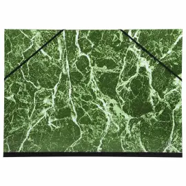 Tekenmap gemarmerd elast. 32x45 groen 