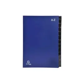 Economische starre sorteerder Ordonator 24 alfabetische vakken - 24 x 34 cm - Blauw - Exacompta 