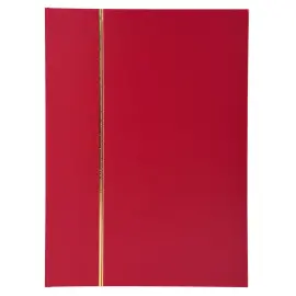 Postzegelalbum kunstleer 16 zwarte pagina's - 22,5 x 30,5 cm - Rood - Exacompta 