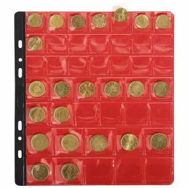 Zakje met 3 numismatische navullingen van 43 vakjes met een diameter van 20-25-30 mm - 24,5 x 25 cm - Kristal - Exacompta 