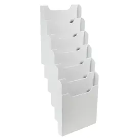 Verticale muurfolderhouder 6vak A4 grijs 