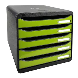 BIG BOX PLUS zwart/citroen groen glossy 