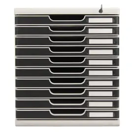 MODULO A4/10grijs lu/zwarte sluiting met sleutel 