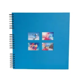 Spiraal fotoalbum Milano - 32 x 32 cm - 60 zwarte pagina's - Blauw - Exacompta 