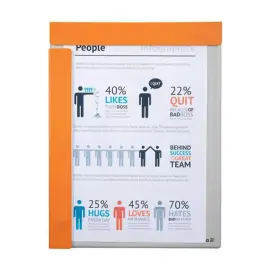 Magnetische PVC-klemmap A4 Oranje - Exacompta 