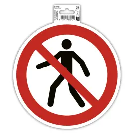 Verboden te lopen/rijden 20cm 