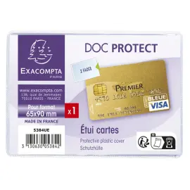 Beschermhoesje voor bankkaart PVC 6,5 x 9,5 cm - Exacompta 