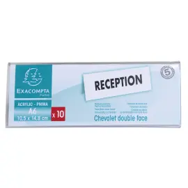 Set van 10 naambordjes 150x55mm (A6 gevouwen) 