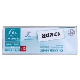 Set van 10 naamkaartjes 105x40mm (A7 gevouwen) 