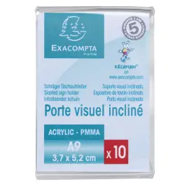 Set van 10 naamkaartjes 52x37 vertica 