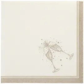 Servet 'ROYAL Collection Festivities', zilver - Papstar 