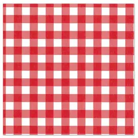 Servet met 'Vichy Karo' patroon, 330 x 330 mm - Papstar 