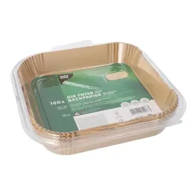 Vooraf gesneden bakpapier - 230 x 230 x 45 mm - Bruin - Papstar 