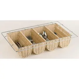 Bestekbak BUFFET GN 1/1, 4 compartimenten, beige - Aps 